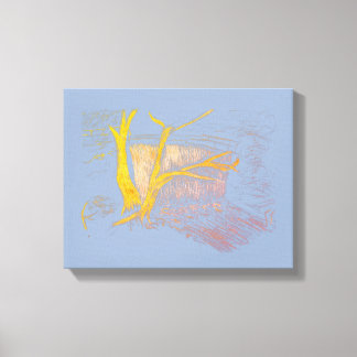 Toile Papier bleu/gris cascade