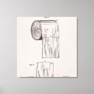 Toile Papier de toilette Brevet no 465,588 par S. Wheele