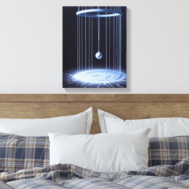 Toile Papier étiré noir et blanc Pendule (Insitu(Chambre))