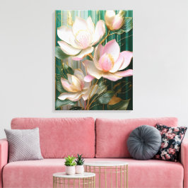 Toile Papier peint en fleurs japonais Magnolia Art