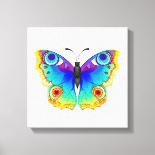 Toile Papillon Arc-en-ciel Paon Œil