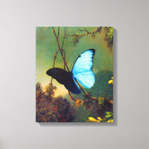 Toile Papillon bleu de Morpho