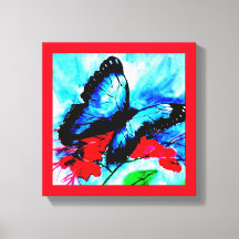 Papillon embrasse l'impression aquarelle