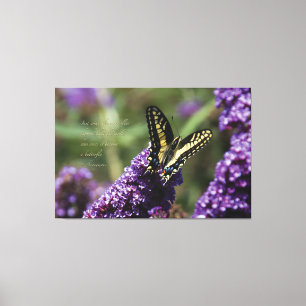 Toile Papillon jaune I, citation - XL, ~ 60" x 40"