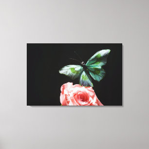 Toile Papillon sur la fleur 2
