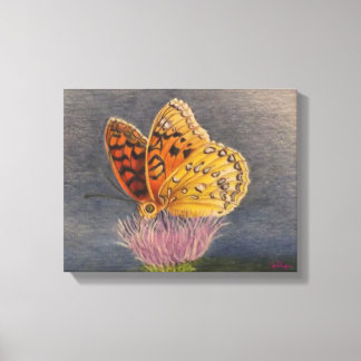 Toile Papillon sur un Chardon