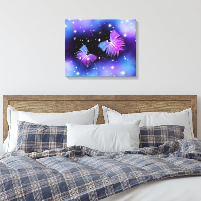 Toile Papillons de l'Imaginaire spatial Cosmique (Insitu(Chambre))