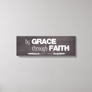 Toile Par grâce par la foi Citation de la Bible