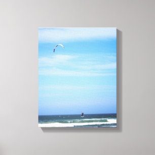 Toile Para Surfer dans l'air sur la plage Couleur 11x14