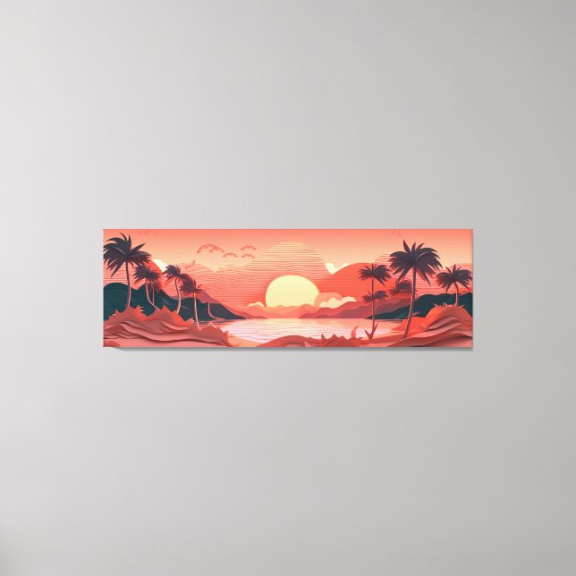 Toile Paradis du coucher de soleil (Recto)