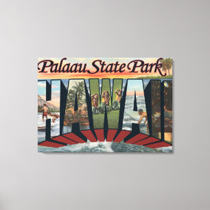 Toile Parc d'état de Palaau, Hawaï - grandes scènes d