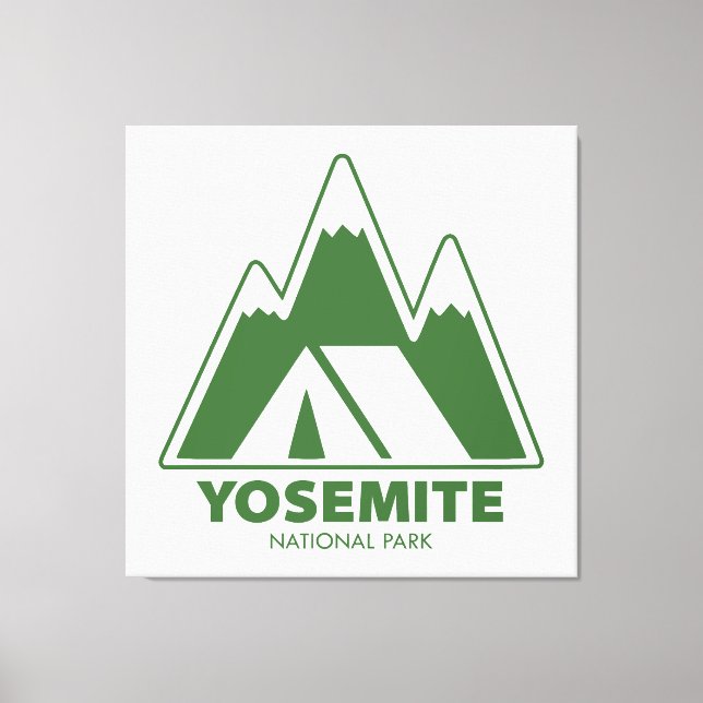 Toile Parc national Yosemite Montagnes Camping (Recto)