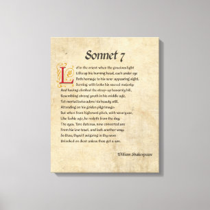 Toile Parchemin Shakespeare Sonnet 7