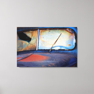 Toile Pare-brise d'un vieux camion rouillé