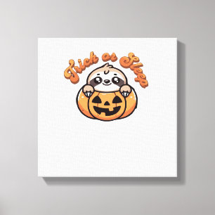 Toile Paresseux Halloween Farce ou Sommeil Mignon Paress