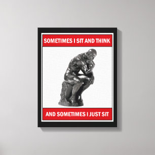 Toile Parfois je m'assieds et pense et parfois je