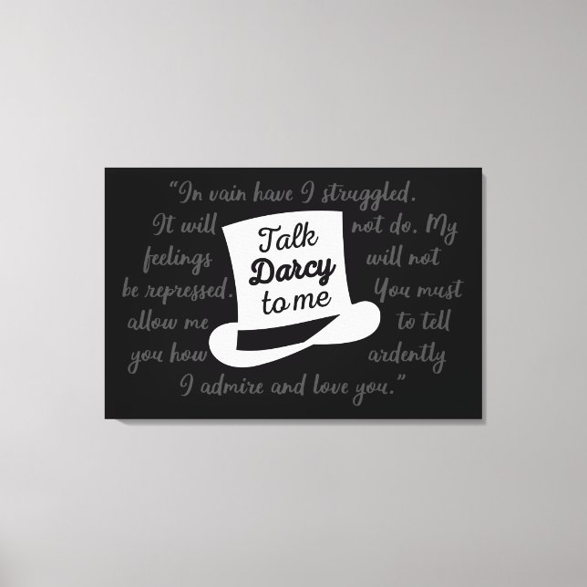 Toile Parle Darcy à moi II (Recto)