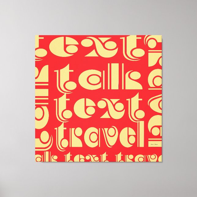 Toile Parler Texte Voyager (Recto)