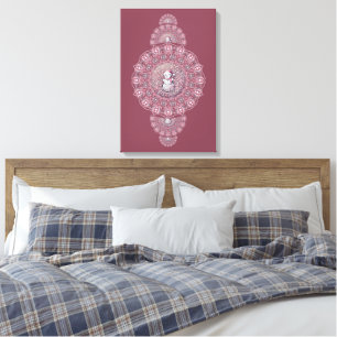 Toile Paroi de mandala ornementale en motoneige