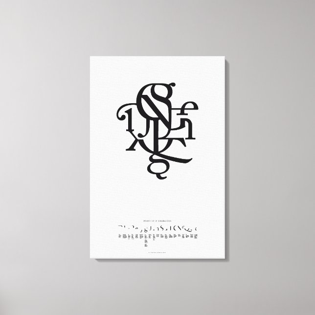 Toile Parties d'un caractère 20 x 30 (Recto)