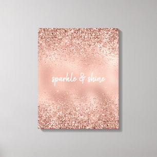 Toile Parties scintillant d'or Glam Rose