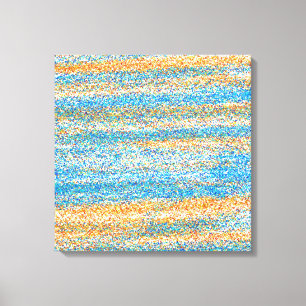 Toile Parties scintillant Gold Blue Abstrait