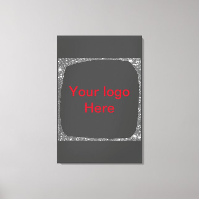 Toile Parties scintillant verte simple ajouter votre num (Recto)