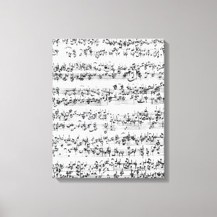 Toile Partition musicale de Johann Sebastian Bach