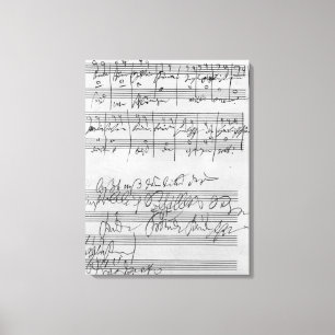 Toile Partition musicale manuscrite