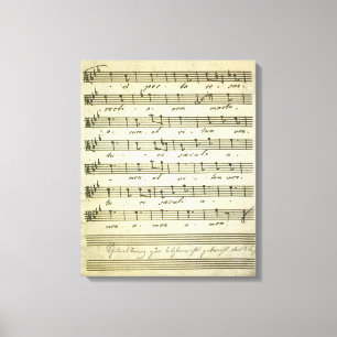 Toile Partition musicale vintage, partition musicale ant