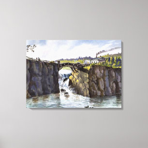 Toile Passaic Falls dans le New Jersey, peinture d'art
