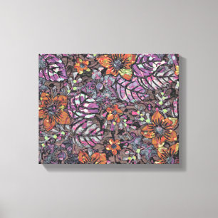 Toile Pastel Colours motif floral art numérique romantiq
