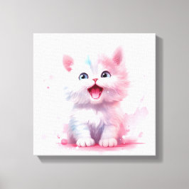 Toile Pastel Couleur Cute Kitten Canvas