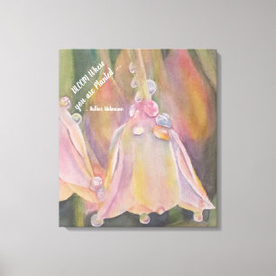 Toile Pastel Dew a laissé tomber les fleurs de cloches e