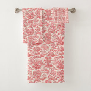 Toile pastorale en rouge