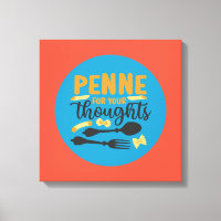 Pâtes amusantes Pun alimentaire Typographie couleu
