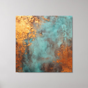 Toile Patina de cuivre métallique rustique