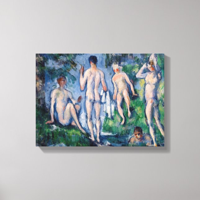 Toile Paul Cezanne - Groupe des Bathères (Recto)
