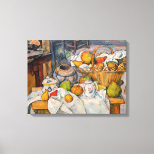 Toile Paul Cezanne - La vie morte avec panier