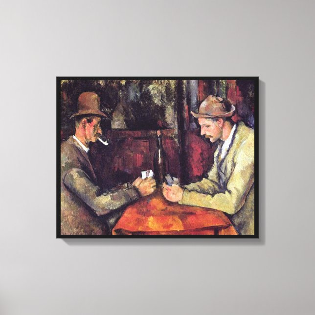 Toile Paul Cezanne - Les Joueurs De Cartes Peinture D'Ar (Recto)
