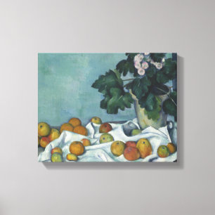 Toile Paul Cezanne - Vie morte avec pommes et pots