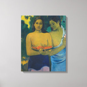 Toile Paul Gauguin - Deux femmes tahitiennes
