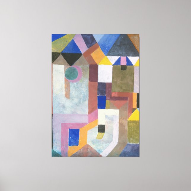 Toile Paul Klee Architecture colorée (Recto)