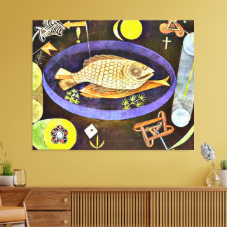 Toile Paul Klee - Autour du poisson,