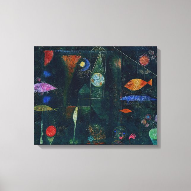 Toile Paul Klee Fish Magic Peinture Abstraite Art graphi (Recto)