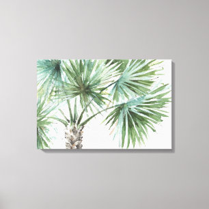 Toile Paumes tropicales des verts I mélangé