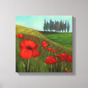 Toile Pavots en Toscane, Italie I