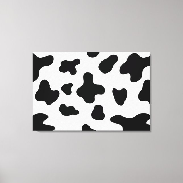 Toile Pays Abstrait moderne Points noirs et blancs de va (Recto)