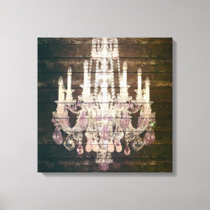 Toile Pays chic grange bois rustique lustre vintage