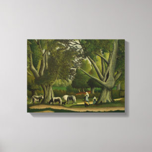 Toile Paysage avec laitières d'Henri Rousseau